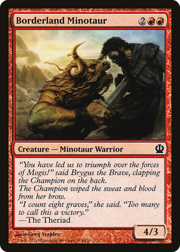 Borderland Minotaur (THS-114) - Theros Foil
