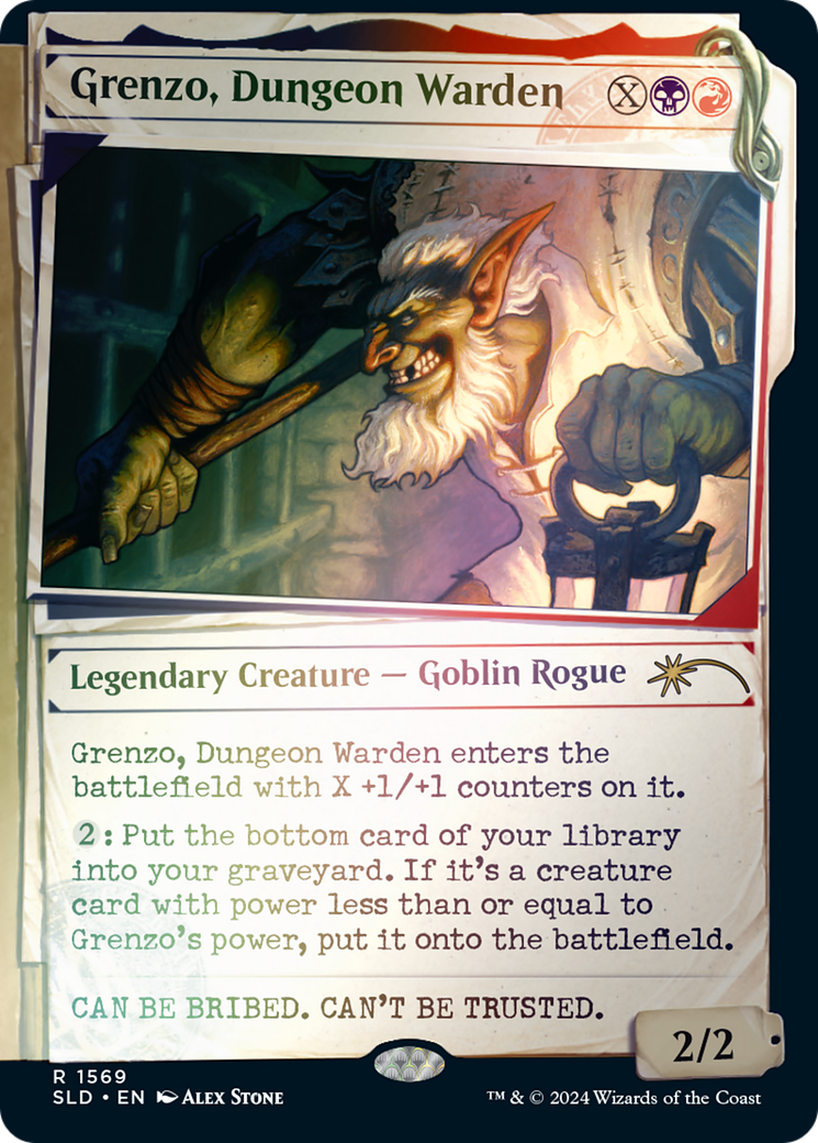 Grenzo, Dungeon Warden (Rainbow Foil) (SLD-1569) - Secret Lair Drop: (Showcase) Foil