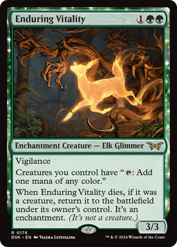 Enduring Vitality (DSK-176) - Duskmourn: House of Horror: (enchantment)