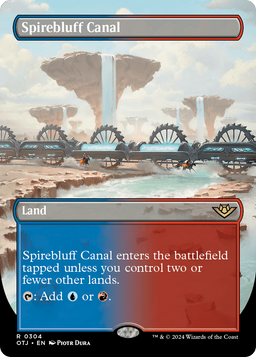 Spirebluff Canal (Borderless) (OTJ-304) - Outlaws of Thunder Junction Foil