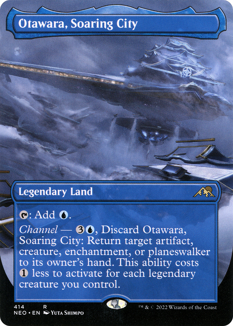 Otawara, Soaring City (Borderless) (NEO-414) - Kamigawa: Neon Dynasty Foil