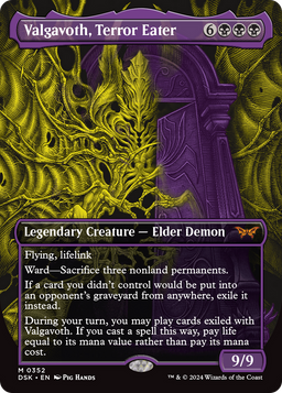 Valgavoth, Terror Eater (Showcase) (DSK-352) - Duskmourn: House of Horror (Borderless)