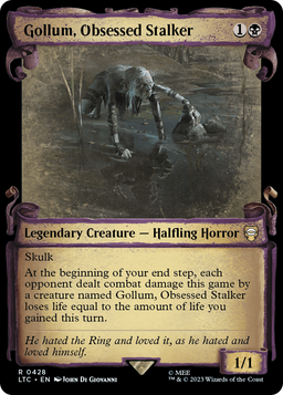Gollum, Obsessed Stalker (Showcase Scrolls) (LTC-428) - Tales of Middle-earth Commander: (Showcase)