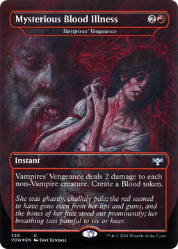 Mysterious Blood Illness - Vampires' Vengeance (VOW-339) - Innistrad: Crimson Vow / Mysterious Blood Illness (Borderless) Foil