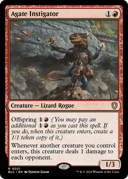 Agate Instigator (BLC-021) - Bloomburrow Commander
