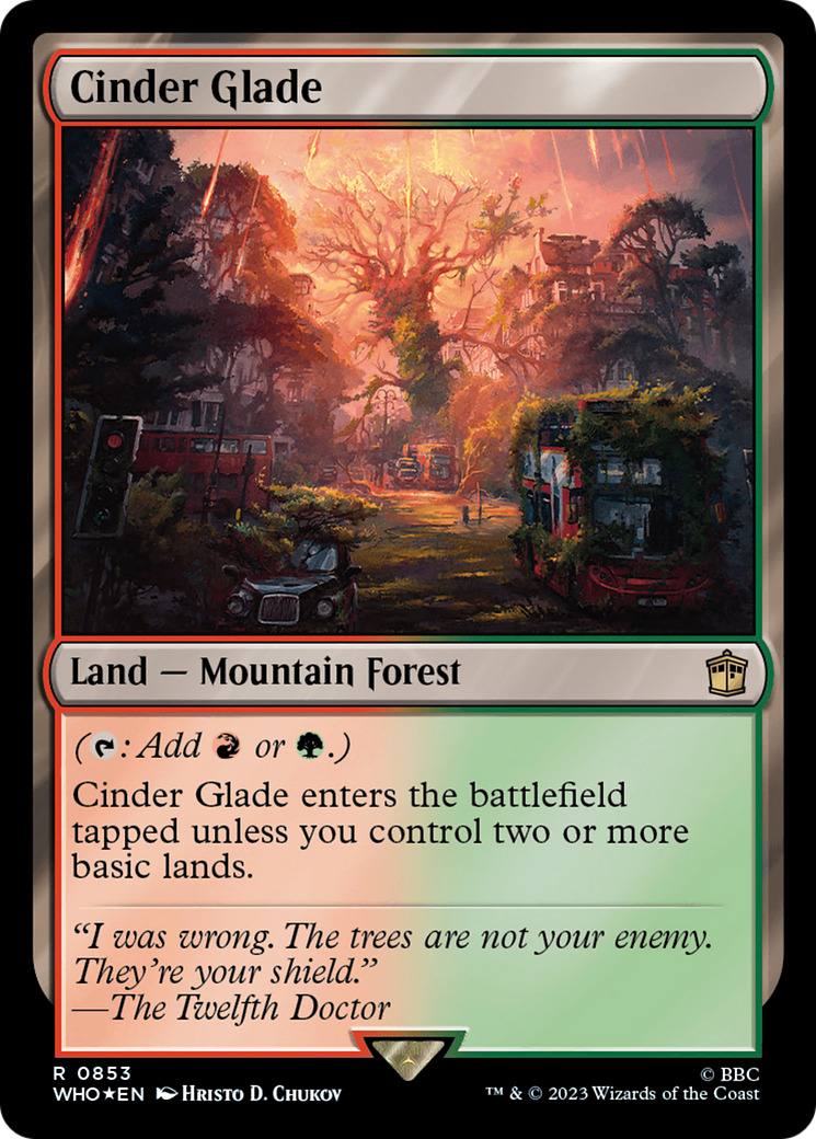 Cinder Glade (Surge Foil) (WHO-853) - Doctor Who Foil