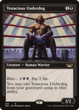 Tenacious Underdog (Showcase) (SNC-345) - Streets of New Capenna: (Showcase) Foil