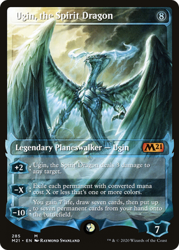 Ugin, the Spirit Dragon (Showcase) (M21-285) - Core Set 2021: (Showcase) Foil
