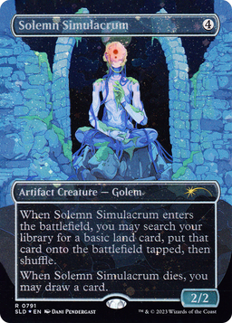 Solemn Simulacrum (0791) (Galaxy Foil) (SLD-791) - Secret Lair Drop (Borderless) Foil