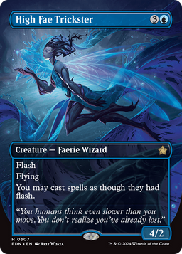 High Fae Trickster (Borderless) (FDN-307) - Foundations Foil