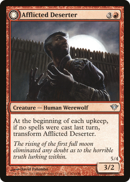Afflicted Deserter (DKA-081) - Dark Ascension: (Double Faced Transform) Foil
