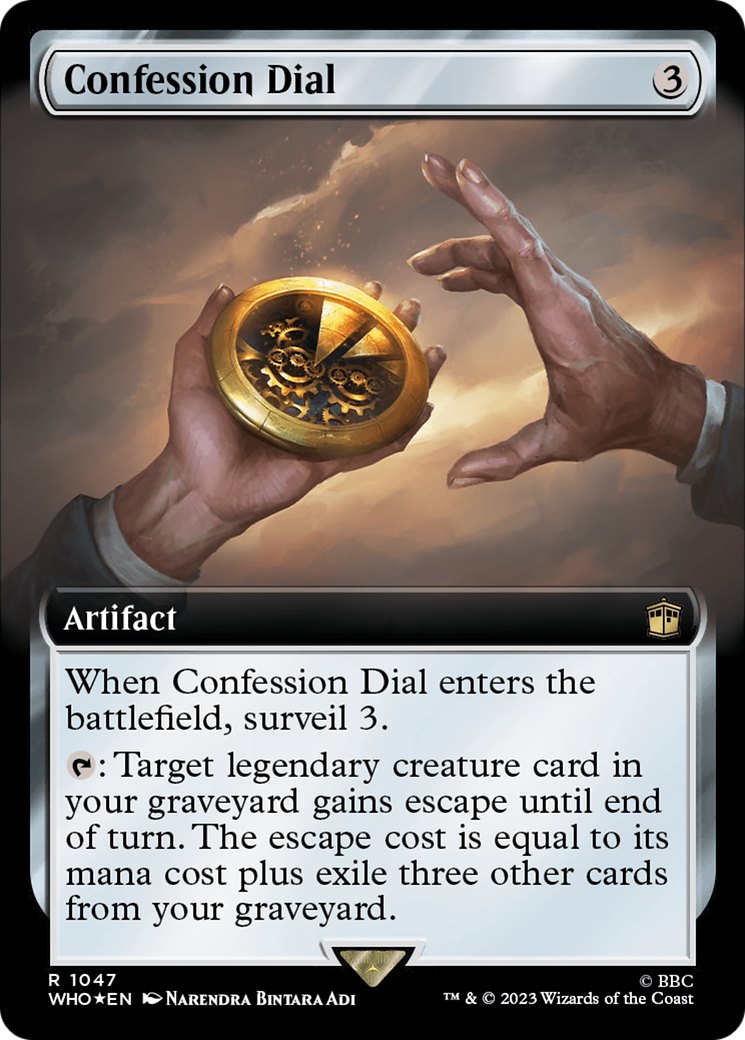 Confession Dial (Extended Art) (Surge Foil) (WHO-1047) - Doctor Who: (Extended Art) Foil