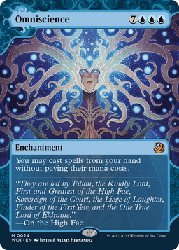 Omniscience (WOT-024) - Wilds of Eldraine: Enchanting Tales: (Showcase) (Borderless)