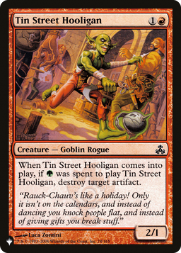 Tin Street Hooligan (LIST-78/165) - The List