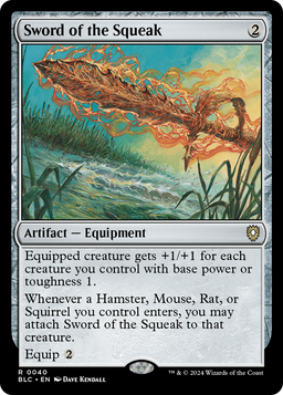 Sword of the Squeak (BLC-040) - Bloomburrow Commander
