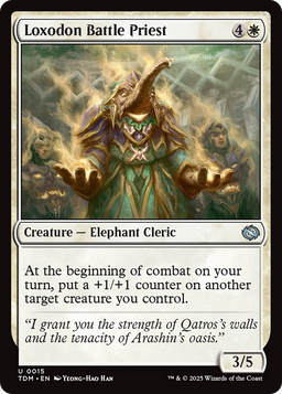 Loxodon Battle Priest (TDM-015) - Tarkir: Dragonstorm Foil