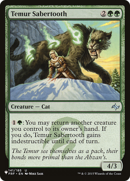 Temur Sabertooth (LIST-141/185) - The List