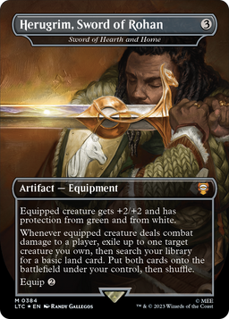 Herugrim, Sword of Rohan - Sword of Hearth and Home (Surge Foil) (LTC-384) - Tales of Middle-earth Commander / Herugrim, Sword of Rohan (Borderless) Foil