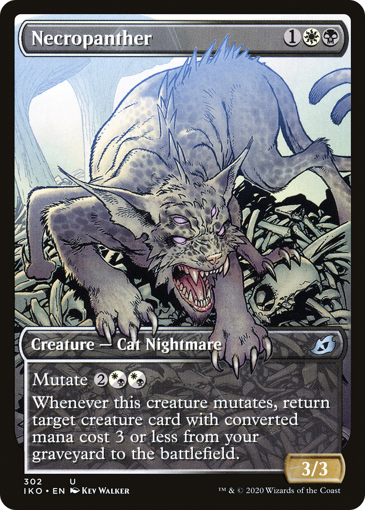 Necropanther (Showcase) (IKO-302) - Ikoria: Lair of Behemoths: (Showcase) Foil