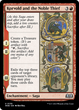 Korvold and the Noble Thief (WOE-139) - Wilds of Eldraine Foil