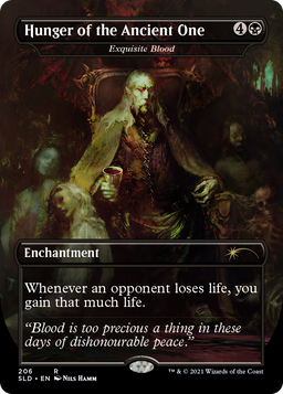 Hunger of the Ancient One - Exquisite Blood (SLD-206) - Secret Lair Drop / Hunger of the Ancient One (Borderless) Foil