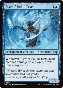 Fear of Failed Tests (DSK-055) - Duskmourn: House of Horror: (enchantment) Foil