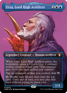 Urza, Lord High Artificer (Borderless) (CMM-674) - Commander Masters Foil