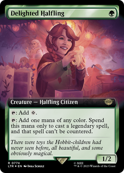 Delighted Halfling (Extended Art) (Surge Foil) (LTR-774) - The Lord of the Rings: Tales of Middle-earth: (Extended Art) Foil