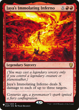 Jaya's Immolating Inferno (LIST-133/269) - The List