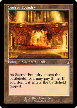 Sacred Foundry (Retro Frame) (RVR-409) - Ravnica Remastered Foil
