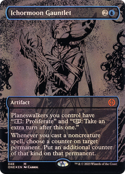 Ichormoon Gauntlet (Oil Slick Raised Foil) (ONE-348) - Phyrexia: All Will Be One (Borderless) Foil