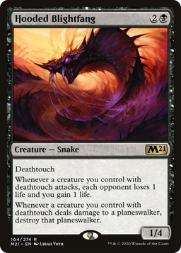 Hooded Blightfang (M21-104) - Core Set 2021