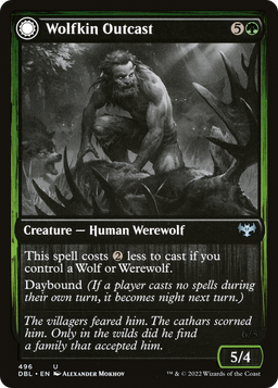 Wolfkin Outcast (DBL-496) - Innistrad: Double Feature: (Double Faced Transform)