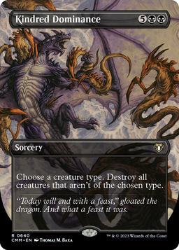 Kindred Dominance (Borderless) (CMM-640) - Commander Masters