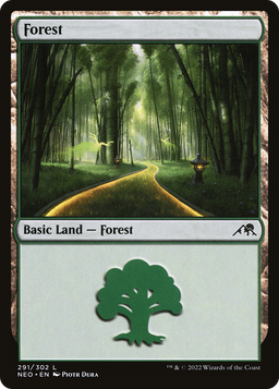 Forest (291) (NEO-291) - Kamigawa: Neon Dynasty Foil