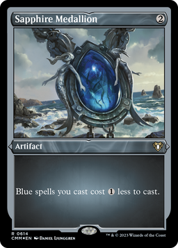 Sapphire Medallion (CMM-614) - Commander Masters Etched Foil