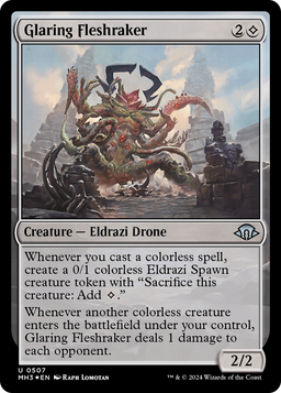 Glaring Fleshraker (Ripple Foil) (MH3-507) - Modern Horizons 3 Foil