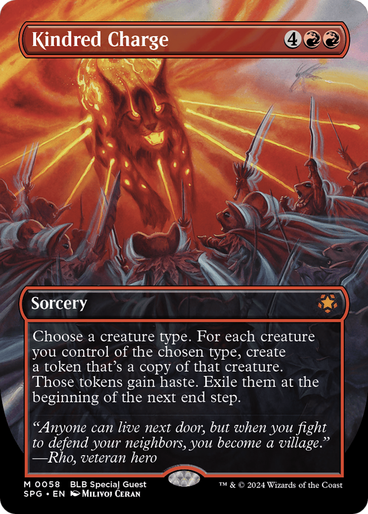 Kindred Charge (Borderless) (SPG-058) - Special Guests Foil