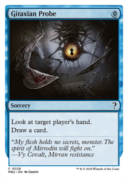 Gitaxian Probe (White Border) (MB2-028) - Mystery Booster 2