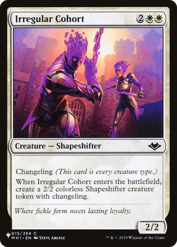 Irregular Cohort (LIST-MH1-15) - The List