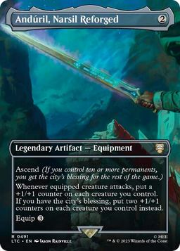 Anduril, Narsil Reforged (Borderless) (LTC-491) - Tales of Middle-earth Commander Foil