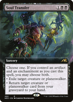 Soul Transfer (Extended Art) (NEO-460) - Kamigawa: Neon Dynasty: (Extended Art) Foil