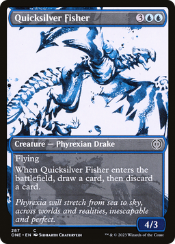 Quicksilver Fisher (Showcase) (ONE-287) - Phyrexia: All Will Be One: (Showcase)