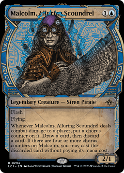 Malcolm, Alluring Scoundrel (Showcase) (LCI-293) - The Lost Caverns of Ixalan: (Showcase) Foil
