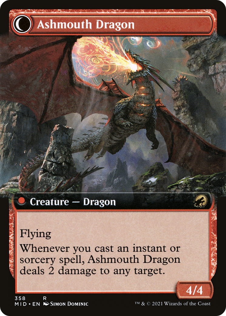 Smoldering Egg (Extended Art) (MID-358) - Innistrad: Midnight Hunt: (Extended Art, Double Faced Transform)