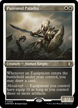 Puresteel Paladin (CMM-469) - Commander Masters Etched Foil