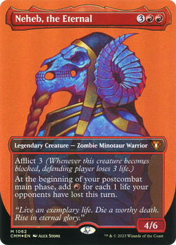 Neheb, the Eternal (Textured Foil) (CMM-1062) - Commander Masters (Borderless) Foil