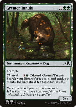 Greater Tanuki (NEO-189) - Kamigawa: Neon Dynasty: (enchantment) Foil