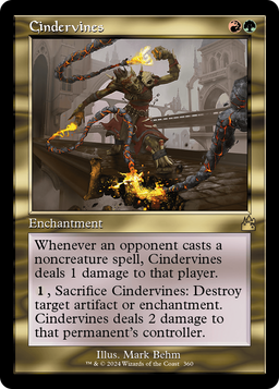 Cindervines (Retro Frame) (RVR-360) - Ravnica Remastered Foil