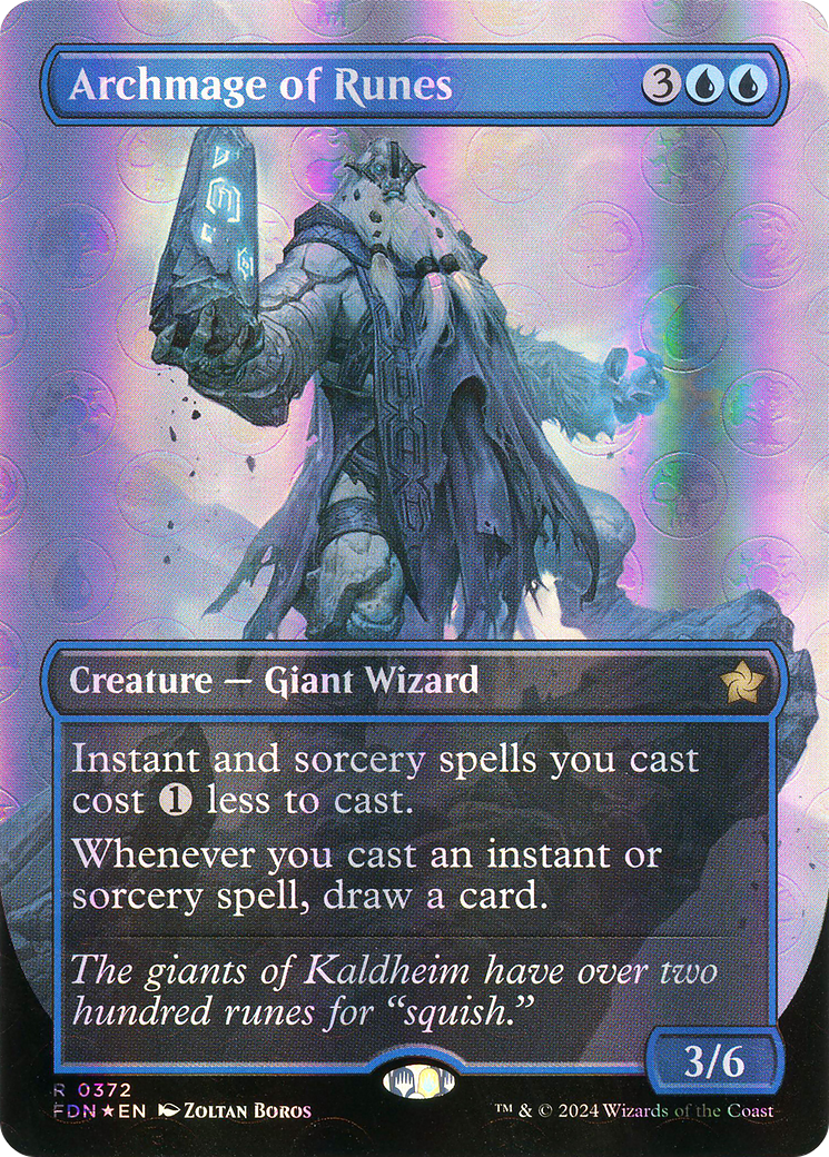Archmage of Runes (Borderless) (Mana Foil) (FDN-372) - Foundations Foil